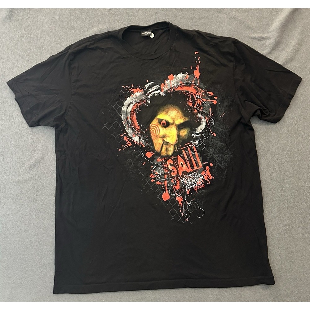 Universal Studios Halloween Horror Nights 2009 Jig Saw T Shirt Very Rare! 2XL